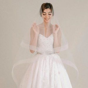 Cathedral Drop Veil with 2" Horsehair Trim